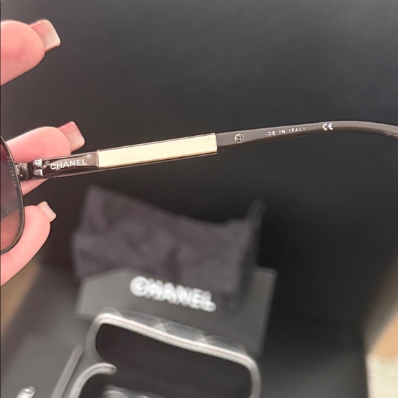 CHANEL Dark Brown Aviator Sunglasses - Picture 6 of 15
